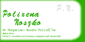 polixena noszko business card